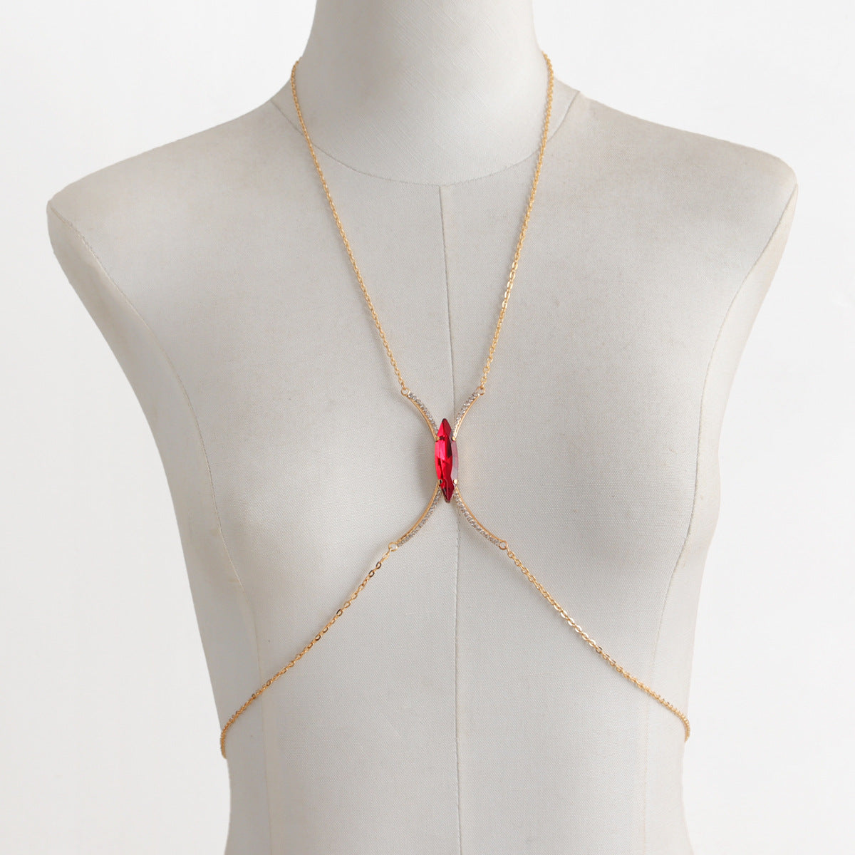 Red Gem Chest Chain