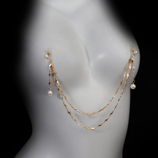 Golden Ripple Nipple Chain