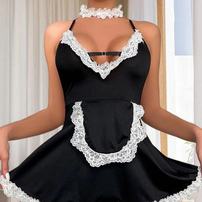 Lace Trim French Maid Set