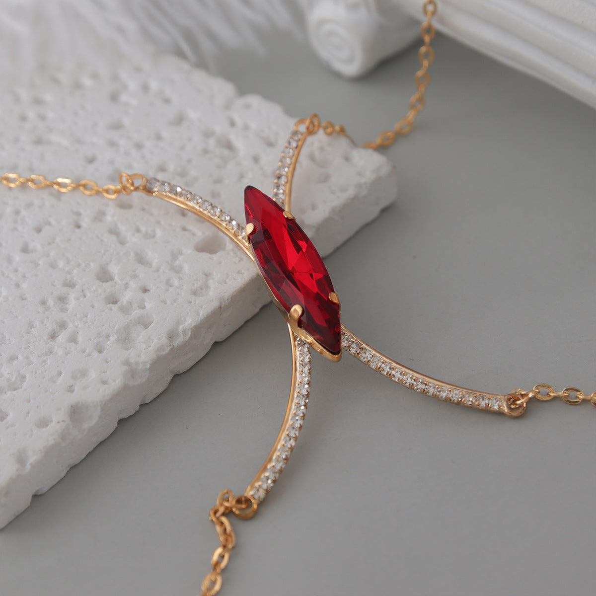 Red Gem Chest Chain