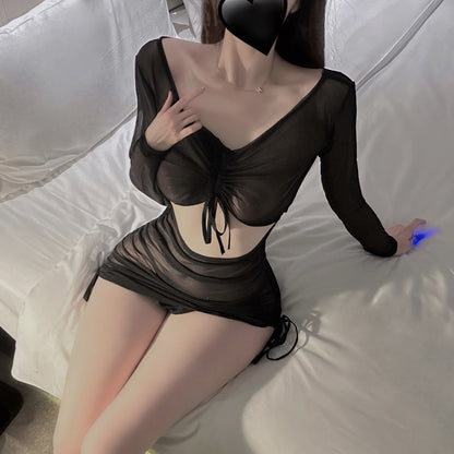 Midnight Allure Sheer Dress