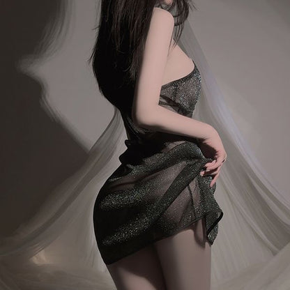 Sultry Nightclub Slit Dress